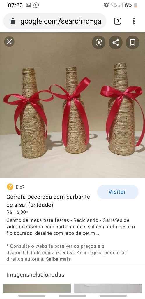 Lembranças de mesa com garrafas de vidro. - 2