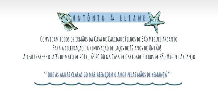 convite modelo casamento Eliane