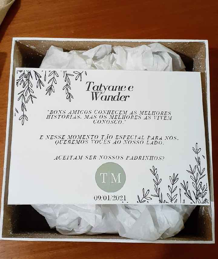 Convite/presente padrinhos - 1