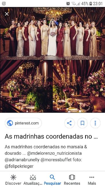 Inspiração: casamento marsala e dourado 1