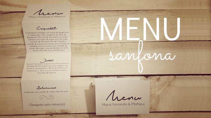 Menu dobradura