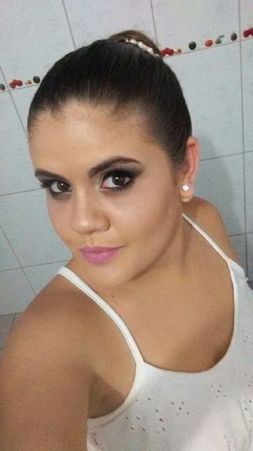 Meu teste de make e penteado !! - 2