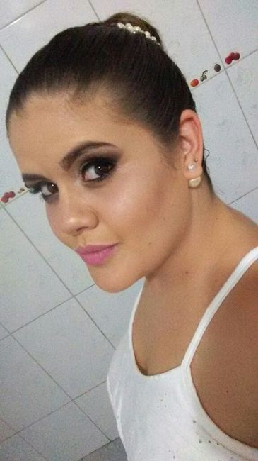 Meu teste de make e penteado !! - 3