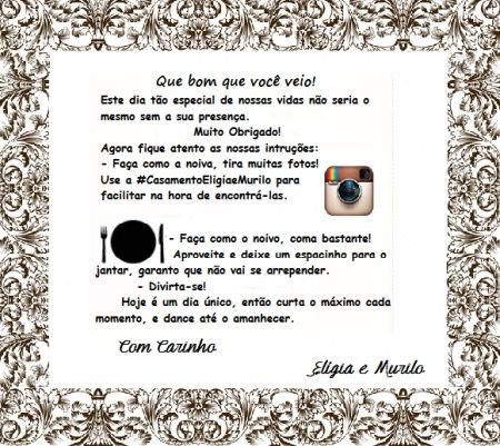 Cardápio e boas vindas - 2