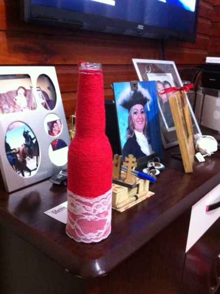 Faça você mesma: enfeite de mesa, garrafa reciclada. - 1