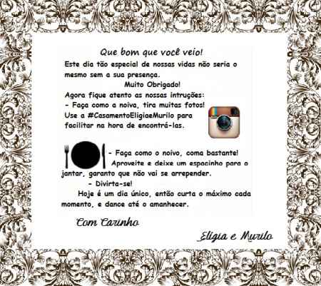 Cardápio e boas vindas - 2