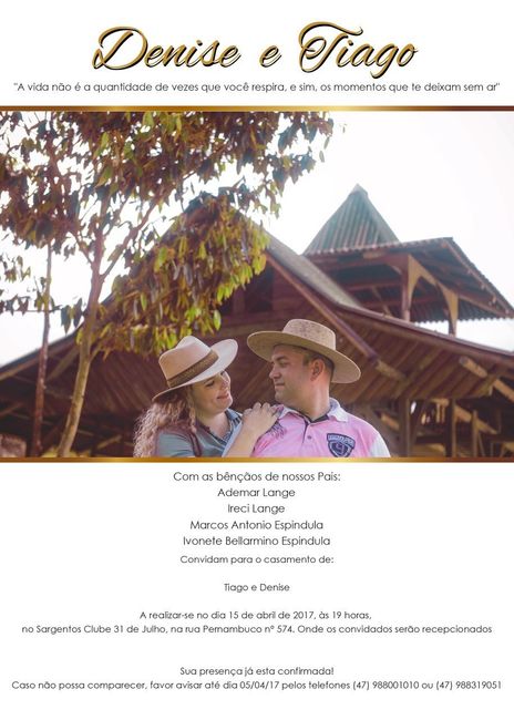 Convite de Casamento