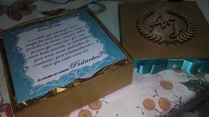 Prontinha com o convite aos casais de padrinhos! S2