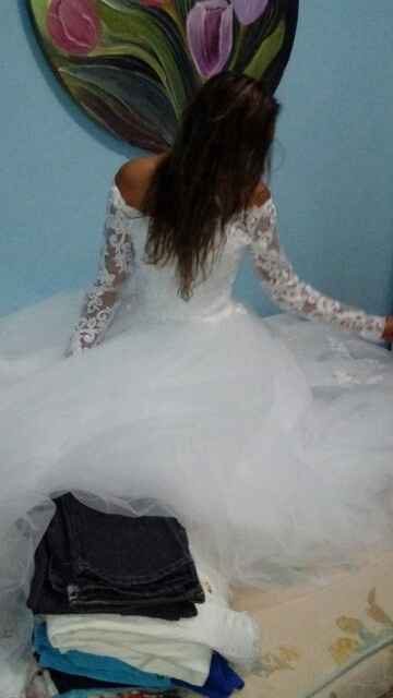 Aí é eu provando o vestido assim que ele chegou.