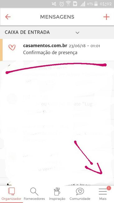 Onde vejo confirmaçao De presença no site - 1