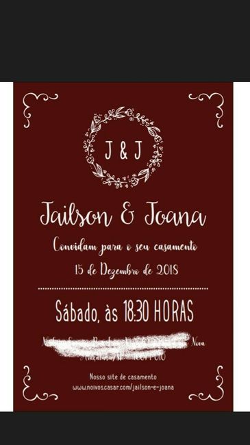 Convite de casamento. - 1