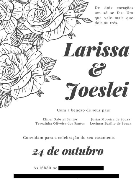 Arte do Convite de Casamento - diy 2