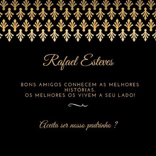 Convite de um dos padrinhos