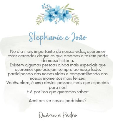 Convite padrinhos 2