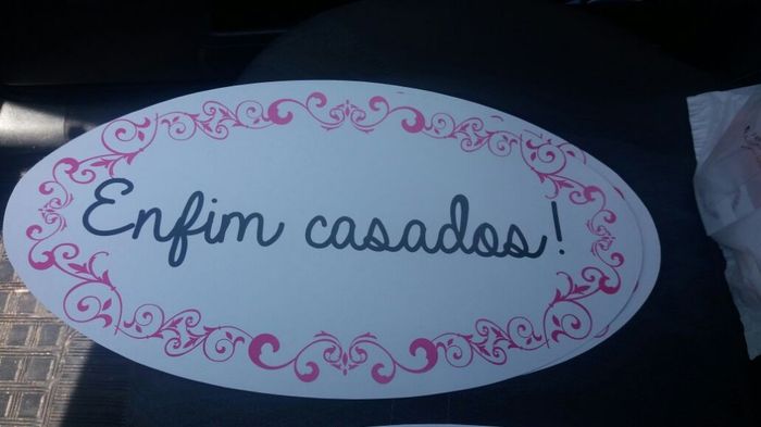 Plaquinha enfim casados