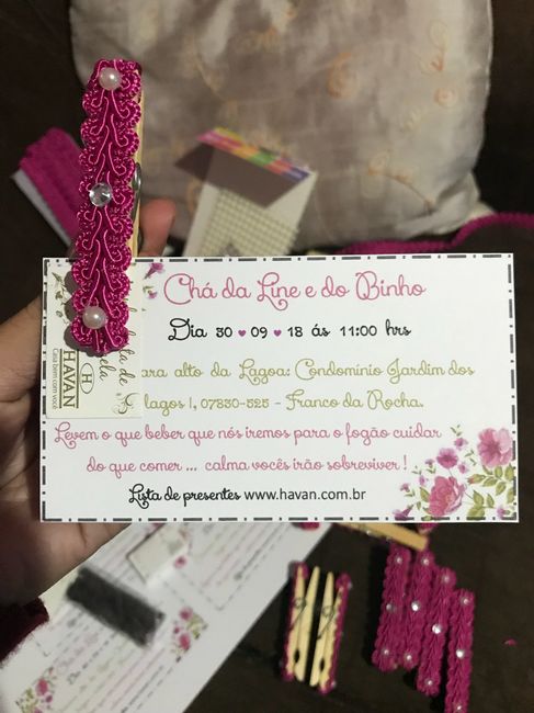 Meu convite de chá Diy 2