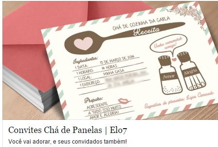 Convite chá de cozinha