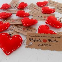 Chaveirinhos românticos de feltro!