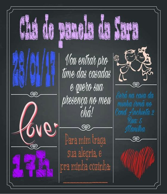 Meu convite do chá de panela! #vemver - 1