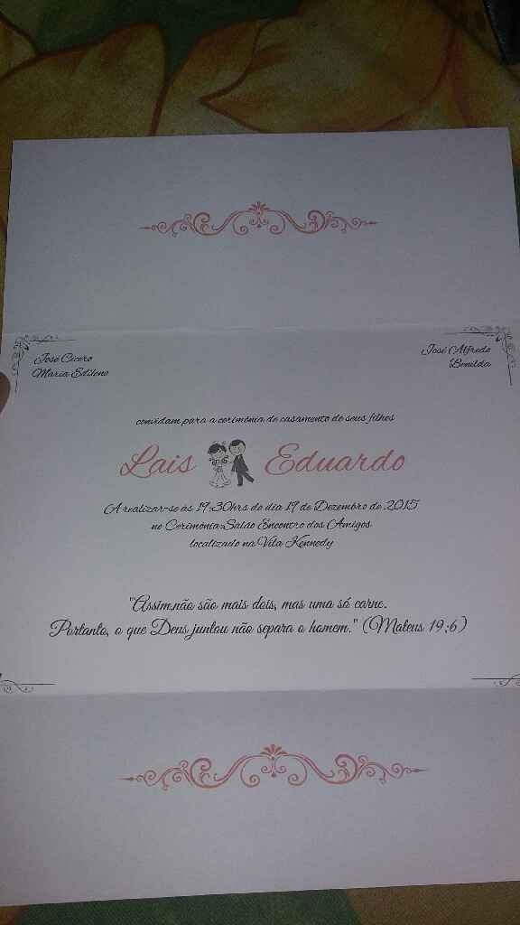 Meus convites chegaraam!! - 1