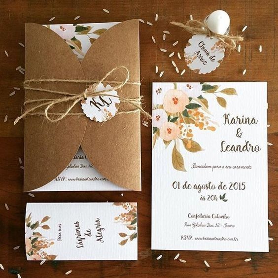 10 convites de casamento - Inspiração Pinterest 4