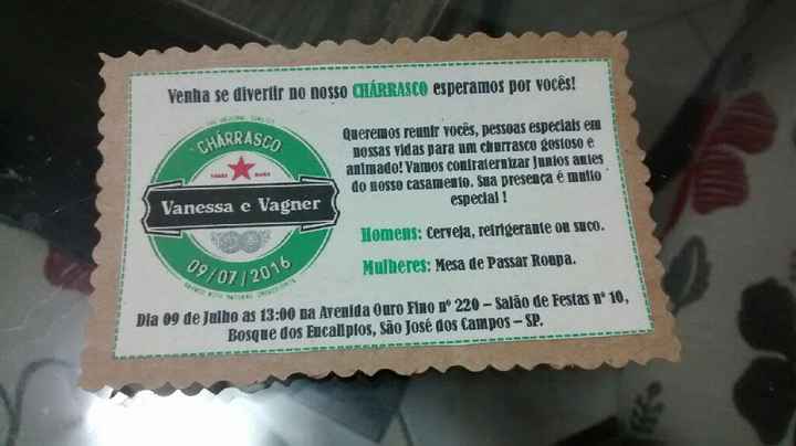 Convite chÁrrasco pronto diy - 1