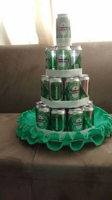 Bolo de latas chá bar diy - 2