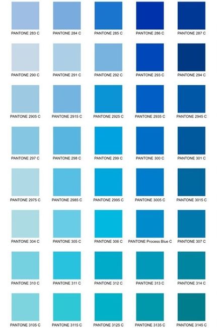 Paleta de cores azul