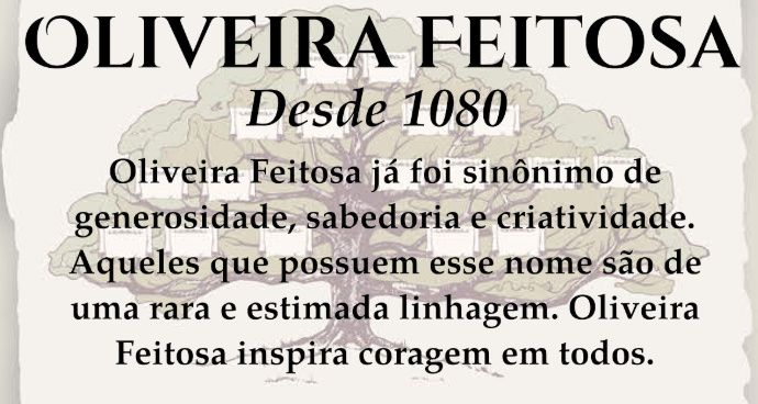 Seremos a família Oliveira Feitosa. 2