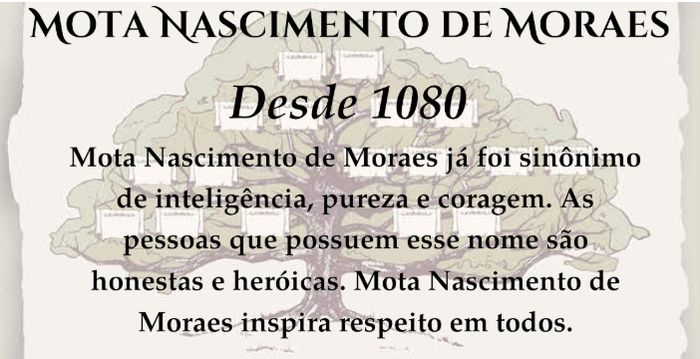 Seremos a família mota nascimento de moraes 2