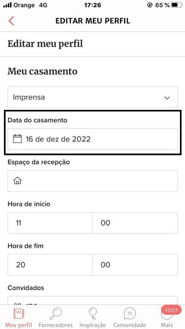 Como alterar a data do seu casamento? 6