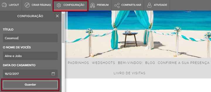 TUDO sobre o Site de Casamento - 6