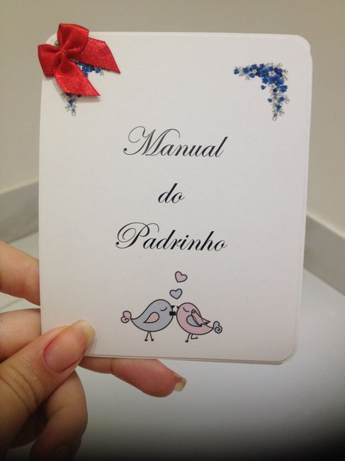  Minhas Lembrancinha, convite e manual para madrinhas e padrinhos - 9