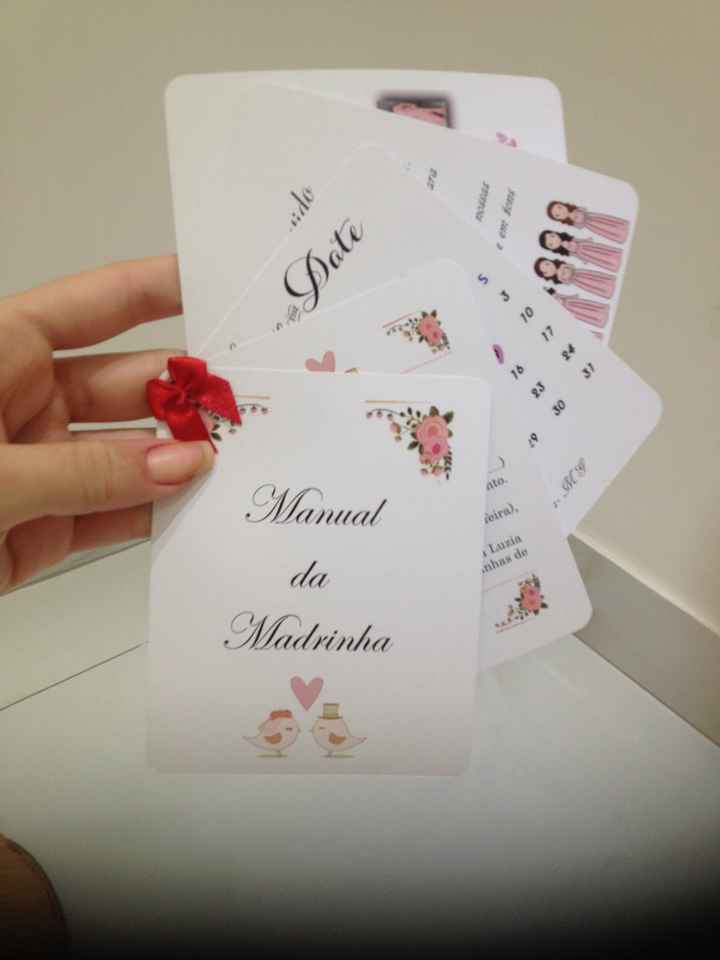  Minhas Lembrancinha, convite e manual para madrinhas e padrinhos - 4