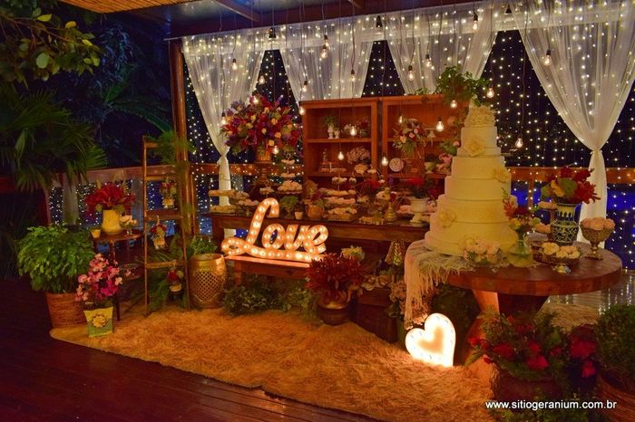 Casamento ao ar livre a noite 1