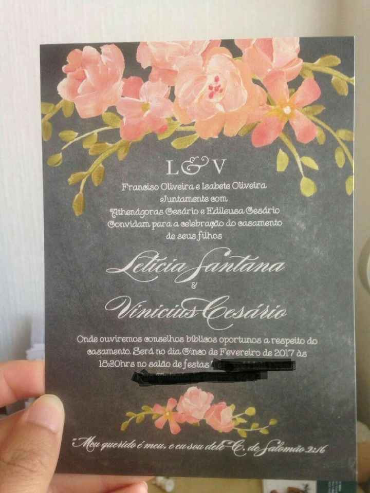 Nossos convites de casamento ficaram prontos! - 1