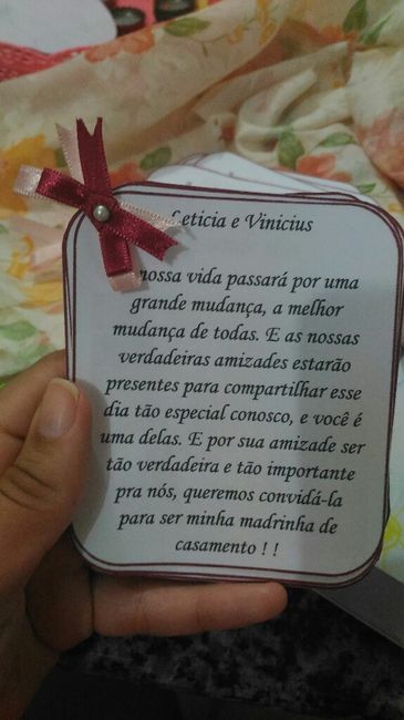 Convite das madrinhas, entregue! - 3