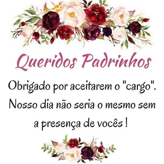 Convite dos padrinhos. 2