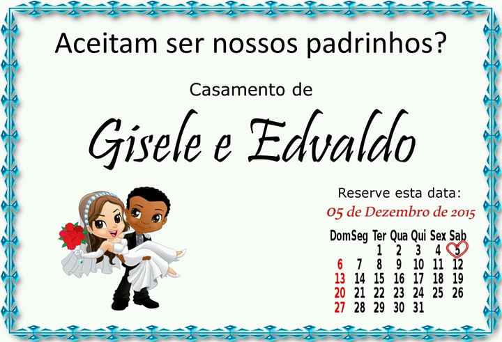 Convite de padrinhos - 1
