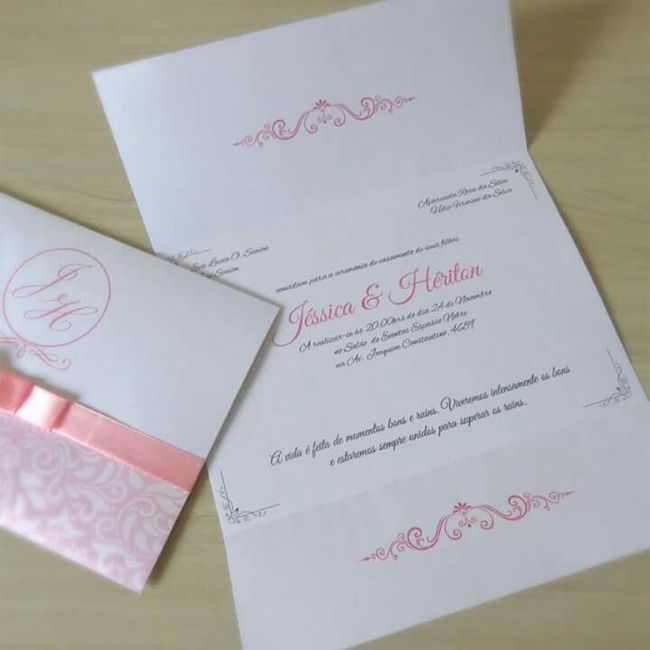 Opções de convites de casamento - 1