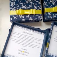 Caixa p/ Padrinhos com convite na tampa