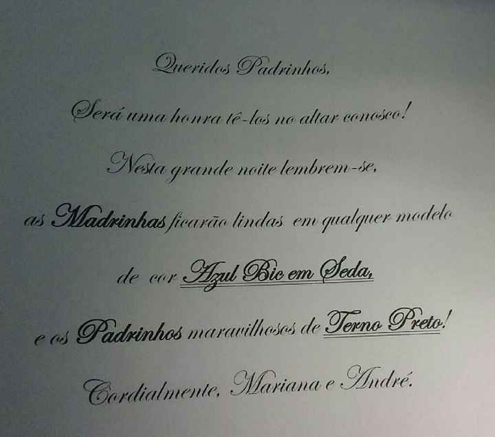 Mensagem aos padrinhos - 1