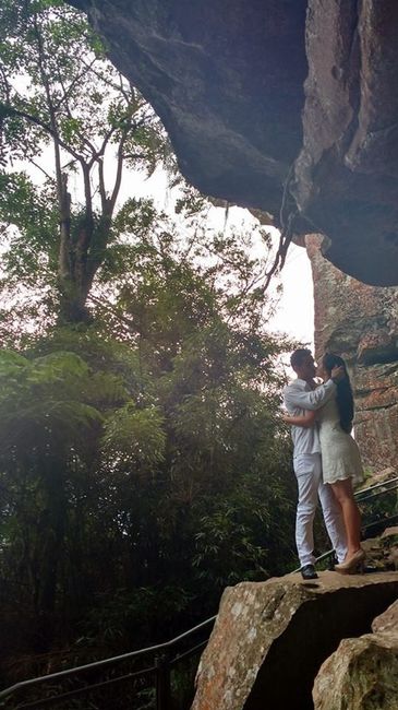 Por pura brincadeira saiu uma foto belissima! haha