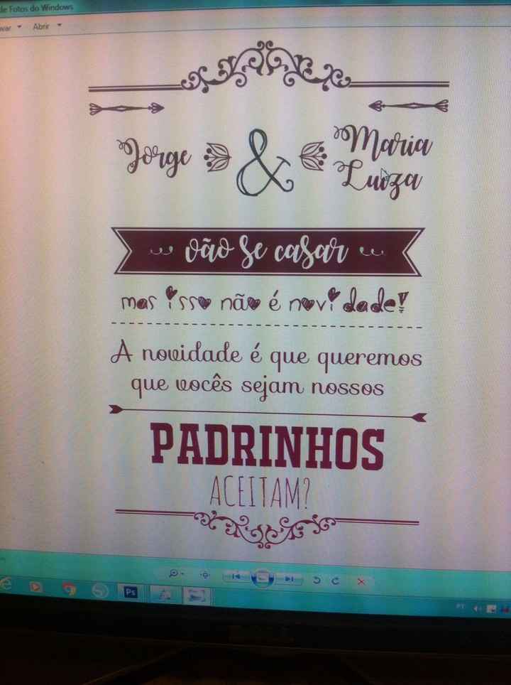 Convite Padrinhos