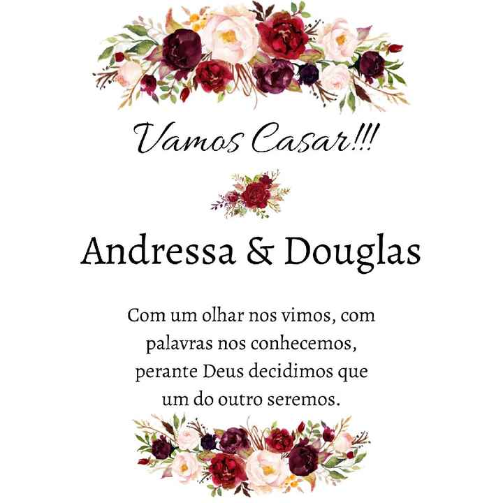 Informativo de casamento #vemver - 1