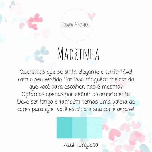 Esse esta com o nome Madrinha pq nao escolhi uma ainda, os demais vem com o nome deles 