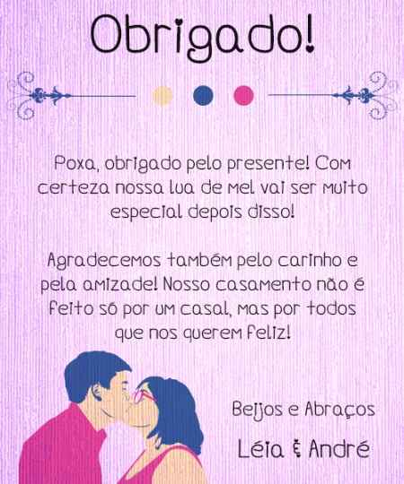 E-mail de Agradecimento pelo presente