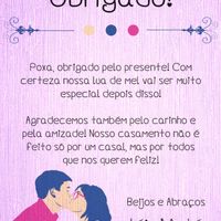 E-mail de Agradecimento pelo presente