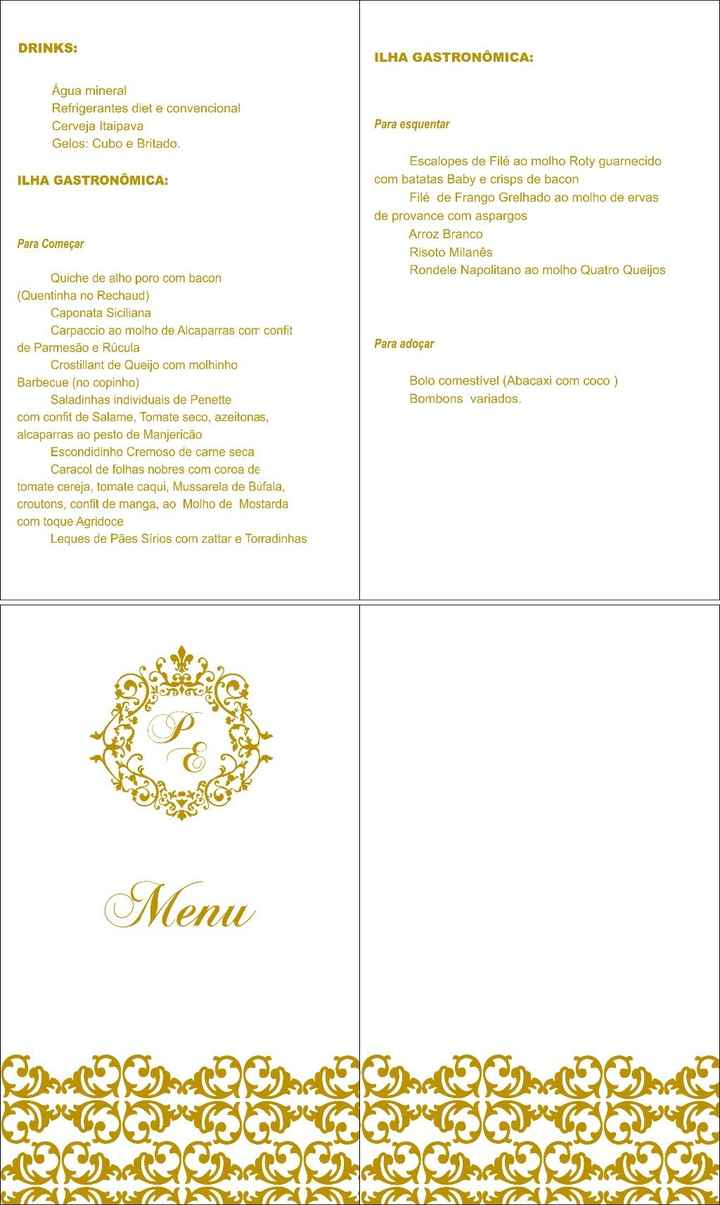 a gráfica me mandou o layout do meu menu, o que acharam??? 