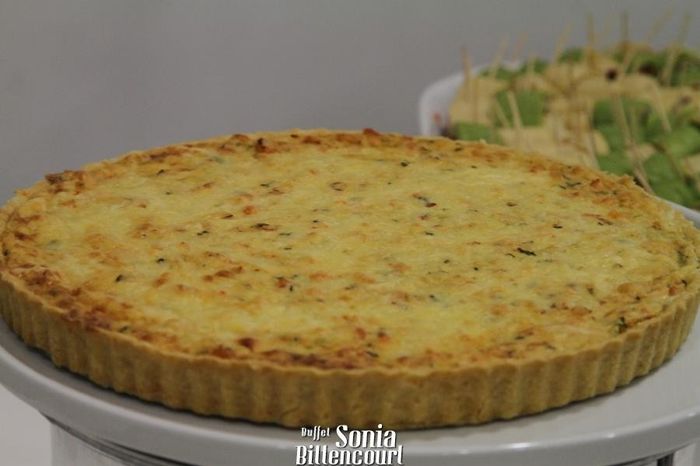 Quiche de alho poro com bacon  (Quentinha no Rechaud)